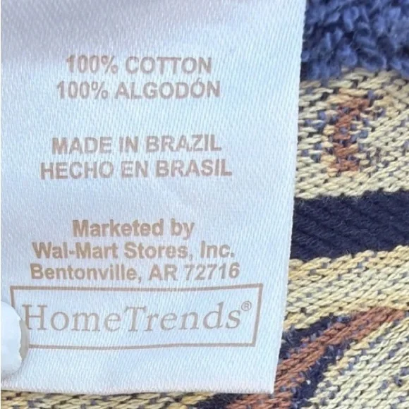 Vintage 3piece home trends bath and hand towels  Navy Star Pattern sun moon Y2K - Picture 3 of 13